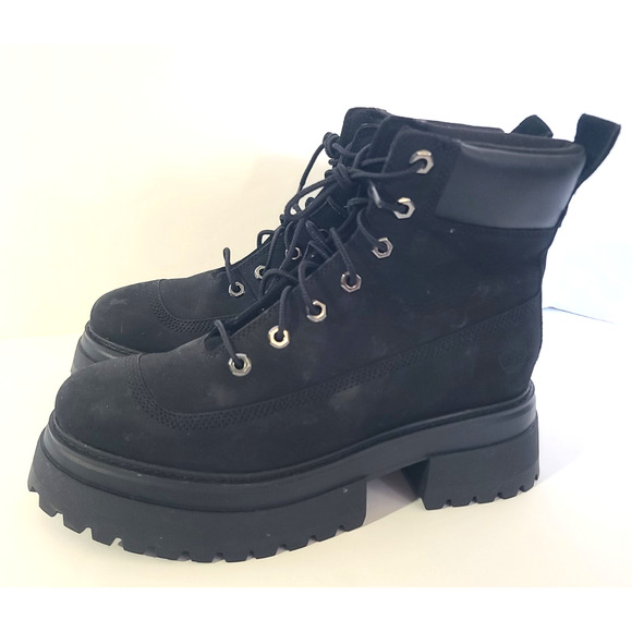 Timberland Womens Black Leather Sky 6" Lace Up Boots US 10 - Picture 3 of 10